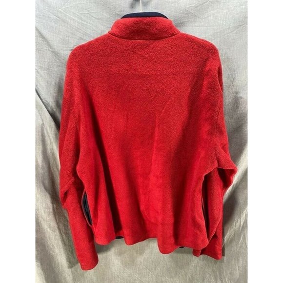 Old Navy Sweater Adult Large Red Soft Fleece Long Sleeve 1/2 Zip Sweatshirt Mens - Picture 6 of 9